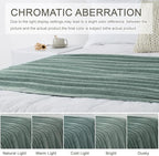 Chenille Throw Blanket for Couch 50" x 60", Sage Green - Image 2