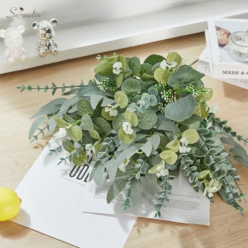 Serwalin 400PCS Mixed Eucalyptus Stems, Greenery Stems for Centerpieces - Image 5