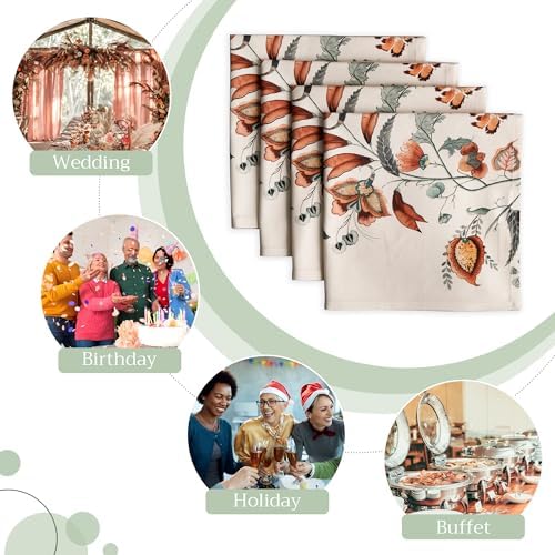 Maison d' Hermine Cloth Napkins Set of 4 Reusable 100% Cotton (20" x 20") - Image 6