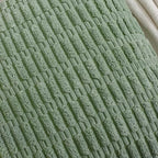 All Smiles Decorative Sage Green Throw Pillow Covers 18x18 Set of 4 Farmhouse Rustic Boho Home Decor Soft Plush Striped Corduroy Square Cushion Case for Living Room Couch Bed Sofa - Image 2