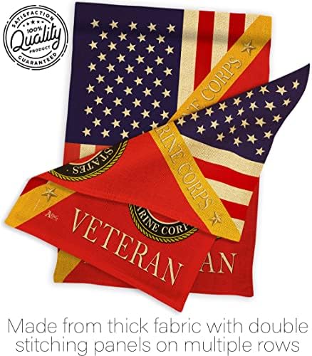 Home of Marine Corps Burlap Garden Flag - Set Wall Holder Armed Forces USMC Semper Fi United State American Military Veteran Retire Official - House Banner Small Yard Gift Double-Sided 13 X 18.5 - Image 7