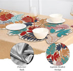 CLEENTABLE Beaded Table Runner 13x36 in, Leaf Design, Glass Beads - Image 6