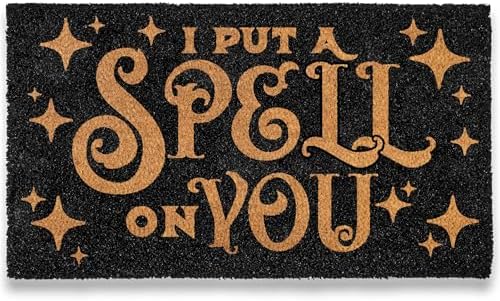 I Put a Spell on You Welcome Mat 30x17 Inch, Hocus Pocus Doormat Coir Fall by MainEventUSA