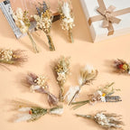 12/24PCS Handmade Dried Flower Bouquet with Stems Natural Dried Wildflowers 7.5 Inch Mini Dry Flowers for Vase Farmhouse Decor, Wedding Styling, Photography Props, Gift DIY(24pcs, Rustic) - Image 6