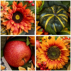 Fall Wreaths for Front Door 24 Inch Outside, Autumn Rustic Sunflower Wreath - Image 5