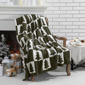 Buryeah Christmas Tree Knit Throw Blanket, 50 x 60 Inch Reversible Knitted Throw Blanket, Cozy Soft Lightweight Gift for Couch Sofa Bed(Olive Green) by Buryeah