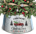 Small Metal Christmas Tree Collar 21 Inch Diameter Base, Small Tree Collar for Slim Trees, Christmas Truck Decorations by cocomong