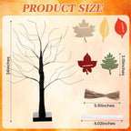 Briwooody 24'' Thanksgiving Tree Kit with I am Thankful for Leaves, Thankful Tree Kit with Writing Pen Hemp Rope DIY Fall Decorations Craft for Autumn Desktop Decor Thanksgiving Gift - Image 2