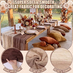Remagr 12 Pcs Fall Cheesecloth Gauze Table Runners, Gradient Brown - Image 3