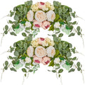 Suncalla 2 Pcs Artificial Peony Eucalyptus Floral Swag for Arch, Champagne by Unknown