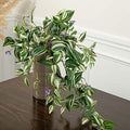 Factory Direct Craft Artificial Wandering Jew Bush with Blooms A Fake Vine Houseplant that Requires No Care (Size: 26" L) by FactoryDirectCraft