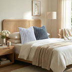 Pallene Faux Fur Decorative Throw Pillow Covers 24x24 Set of 2, Ombre Blue - Image 5