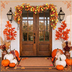 Riceshoot 6Ft Fall Garland for Mantle, Autumn Artificial Garland - Image 4