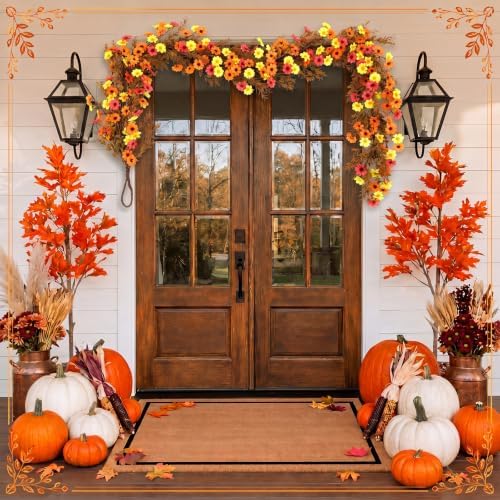 Riceshoot 6Ft Fall Garland for Mantle, Autumn Artificial Garland - Image 4