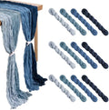 Remagr 12 Pcs Gradient Blue Cheesecloth Gauze Table Runners by Remagr
