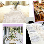 24 Pack Ivory White Table Runner 10Ft Cheesecloth Table Runner Rustic Gauze Table Runners Romantic Long Sheer Fabric Cheese Cloth Table Runners for Wedding Party Bridal Baby Shower - Image 6