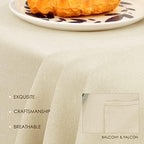 BALCONY & FALCON Rectangle Table Cloth Waterproof Ivory 91"x132" - Image 3