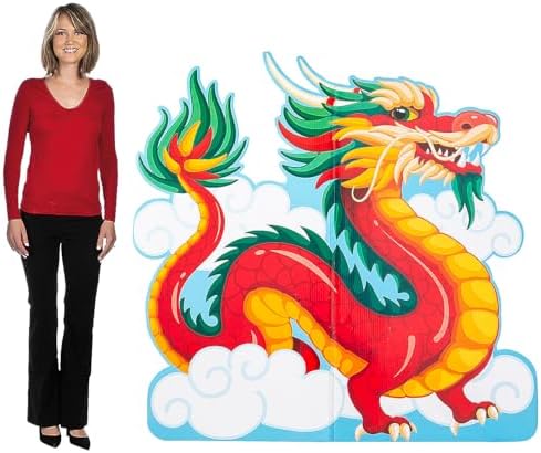 Fun Express 5 ft. Chinese New Year Dragon Cardboard Cutout Stand-Up Decoration by FunExpress
