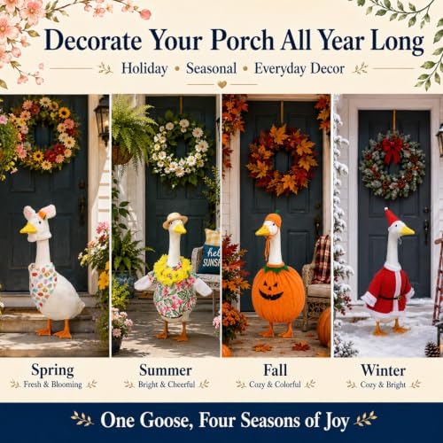 12 Pack Porch Goose Outfits, Seasonal Clothes for 23 Inch Goose Statue - Image 3