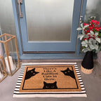 Funny Coir Doormat - 'Bajillion Cats' Welcome Mat, 23.6 x 15.8 Inch, Heavy-Duty Backing, Non-Slip Outdoor Rug - Image 2