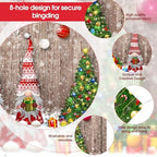 WovWeave Christmas Gnome Garage Door Cover, 7 x 16 ft Outdoor Banner - Image 3