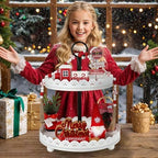 Christmas Decorations for Home Office 8 PCS Tiered Tray Decor Set - Image 7