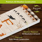 Briarwood Lane Fall Double Sided Reversible Pine Porch Leaner 47x9.5 Fall Winter Truck For Fall Porch Leaner - Image 6