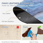 Marble Faux Leather Placemats Set of 4 - Heat Resistant Placemats for Dinner Table, Non-Slip Waterproof Oil-Proof Washable Reusable Placemat for Indoor Outdoor Kitchen Decor, 15.75In*11.81In - Image 3