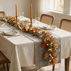 Fall Garland with Lights for Mantel, 6FT Realistic Fall Decor - Image 3
