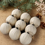 Gemscream 12 Pcs Neutral Farmhouse Christmas Ornaments Balls 3.15 Inch - Image 5