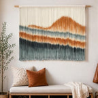 Tempospark Large Macrame Wall Hanging 59" x 39", Handmade Dip-Dyed Macrame Wall Art Tapestry, Boho Wall Hanging for Bedroom Above Bed, Living Room, Apartment, Entryways Decor (Mountain Landscape) by Tempospark
