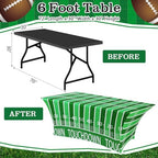 Oudain 2 Pcs Football Stretch Table Cover 6 ft Football Tablecloth - Image 2