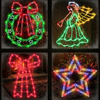 TRWYMZ Christmas Decorations - 16" Christmas Window Silhouette Lights by TRWYMZ