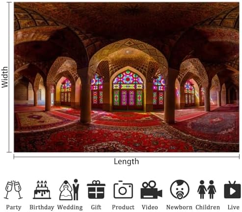Leowefowa Dreamy Castle Background for Photography 15x8ft Vinyl Medieval Palace Photo Shoot Backdrops Room Decor Wallpapaer Birthday Party Decoration Photo Booth Props - Image 3