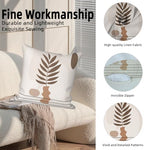 Abstract Bohemian Pillow Covers 24"x24" Set of 4, Modern Aesthetic Plant Leaves Pillow Cases for Sofa Chair Couch Bed Office Garden Patio Farmhouse Indoor Outdoor Decorative - Image 7