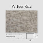 Placemats Set of 12 - Easy Clean Woven Vinyl Placemats for Dining Table, Indoor/Outdoor Place Mats, Washable PVC Table Mats（Cappuccino） - Image 6