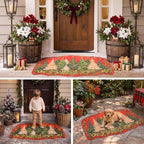 Breling 41 x 24 Inch Christmas Door Mat, Xmas Tree Welcome Coir Rugs - Image 6