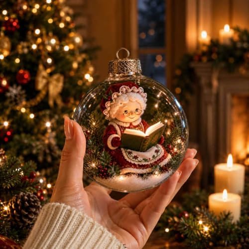 Glowing Christmas Story Ornaments, 8-Piece Light Up Mini Scene Set (Set G) - Image 7