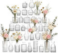 Petal Petite Small Clear Glass Bud Vase Set of 36 for Wedding Centerpieces by PetalPetite