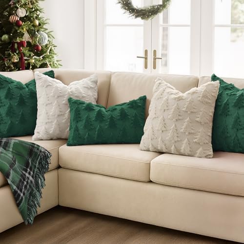 MIULEE Christmas Throw Pillow Covers Beige Set of 2 24x24 - Image 4
