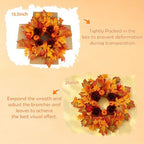 26Inch Fall Wreaths for Front Door, Autumn Door Wreath with Pumpkin,Rose,Berries for Indoor Outdoor Decor Thanksgiving Harvest Festival Celebrations - Image 5