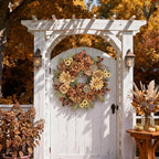 24in Fall Wreaths for Front Door Artificial Autumn Wreath - Image 2
