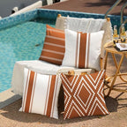 DFXSZ Outdoor Rust Waterproof Geometry Pillow Covers 20x20 Set of 4 - Image 4