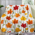 Maple Leaves Throw Blanket, Fall Leaf Fleece Blanket for Couch Bed Sofa, Autumn Seasonal Blankets and Throws, Decor & Gifts, Super Soft Plush Flannel Blanket, 50x70 by Unknown