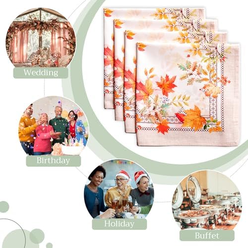 Maison d' Hermine Cloth Napkins Set of 4 Reusable 100% Cotton (20" x 20") - Image 5