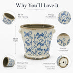 Dosayes Ceramic Pot for Plant,6.30 inch Vintage Flower Pot - Image 6