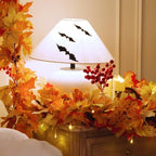 CQURE 6 Pack Fall Leaf Garland with Lights,35.4Ft 60LED Fall Decorations Maple Leaves String Lights, Artificial Autumn Garland for Thanksgiving Halloween Harvest Home Party - Image 3