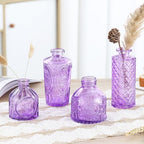 Bud Vases for Centerpieces Wedding,Flower Vases in Bulk for Rustic Home Decor,Small Vases for Wedding,Mother's Day,Graduation,Christmas,Birthday Party,Valentine's Day(Purple,15 Pcs) - Image 6