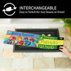 Evergreen Sassafras Spring Holiday Doormat Insert Bundle & Tray Set of 5, Interchangeable Entrance Door mats Indoor and Outdoor Welcome Mat 30 x 18 Tray Non Slip Backing Low Profile - Image 4