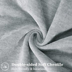 decorUhome Chenille Ultimate Gray Throw Pillow Covers 24x24 Set of 2 - Image 2